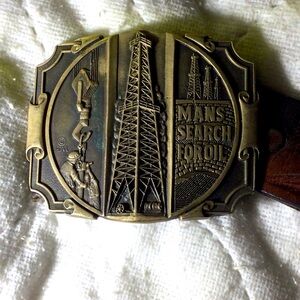 Man’s search for oil a vintage rare 1988 solid brass piece